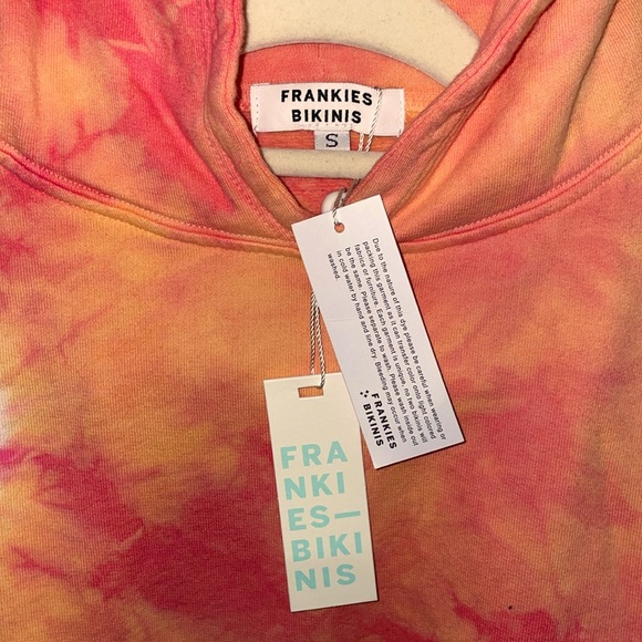 Frankie’s Bikinis NWT Burl Sweatshirt in Sherbert Tie Die Size Small - Picture 5 of 12